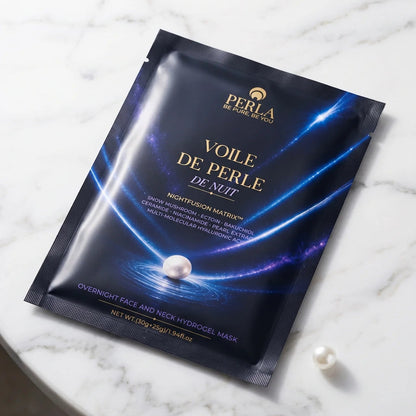 PERLA® Voile de Perle de Nuit on marble desk